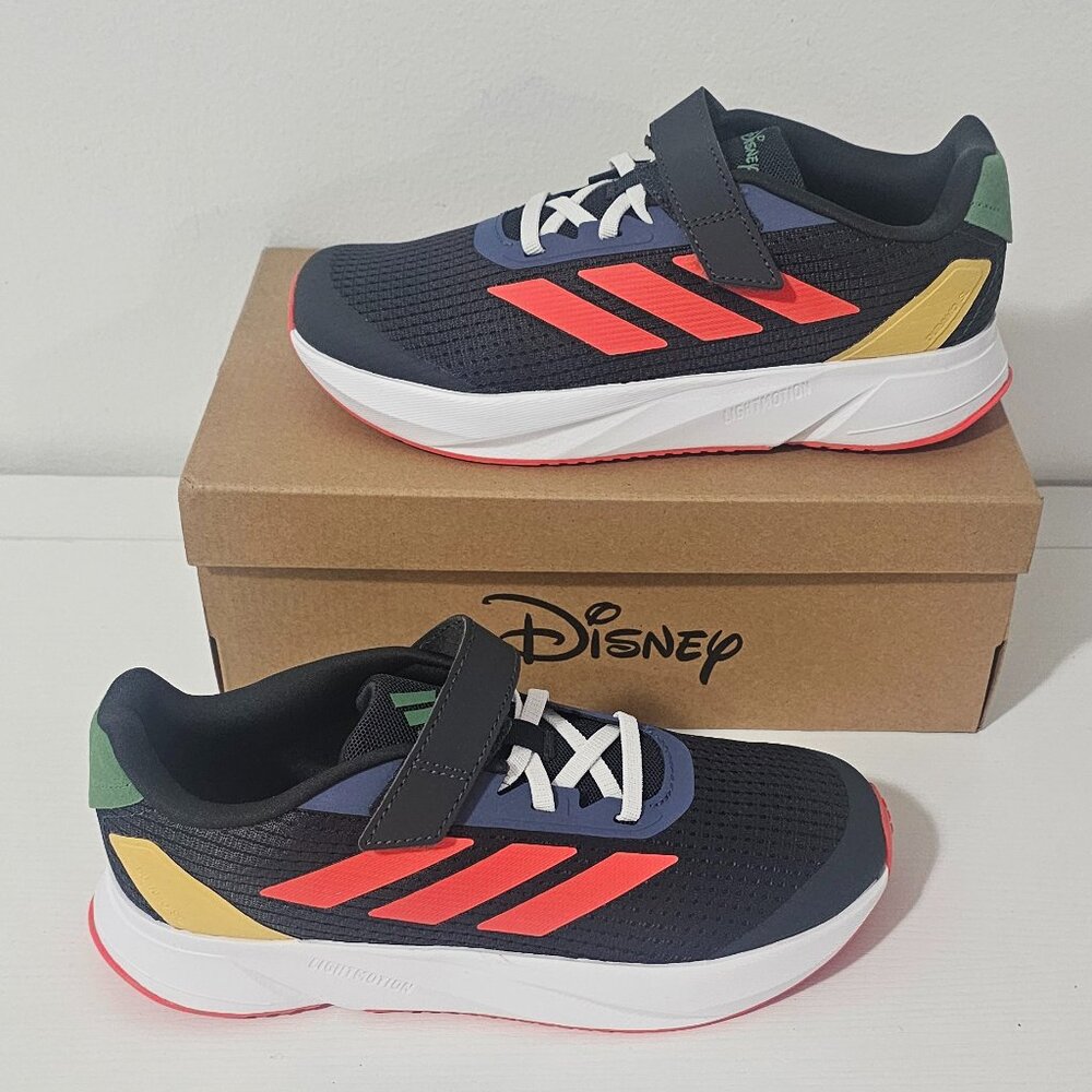 Adidas Mickey Duramo EL - Carbon/Bright Red/Semi Spark Kids Size 4 - IF4034
